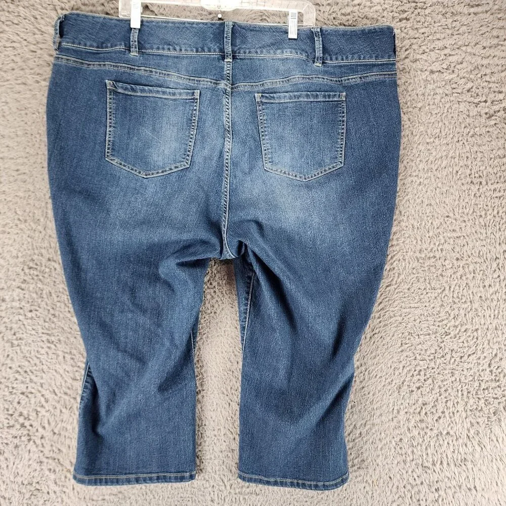 Torrid Jeans Womens 28 Medium Wash Stretch High Rise Jegging Crop *GUC* - Picture 8 of 13